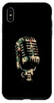 Coque pour iPhone XS Max Microphone camouflage – Vintage Singer Live Music Lover