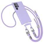 Mobile for Samsung Galaxy S24 Ultra Phone Case Band Handykordel Purple