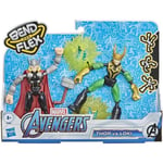 MARVEL AVENGERS - Bend and Flex - Figurines flexibles Thor Vs. Loki de 15 cm - pour enfants à partir de 4 ans