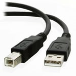 1m USB A to B Printer Cable Power Lead for HP Epson Canon Laptop Computer