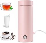 Portable Travel Kettle, 400ML Small Electric 3 in 1 Pink 