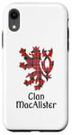 Coque pour iPhone XR Clan MacAlister Tartan Nom de famille écossais Scotland