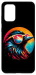 Coque pour Galaxy S20+ Oiseau Lunettes de soleil Cool Tie Dye Blackbird Illustration Art