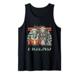 Vintage Dear Friend Santa Alien and Predator Tank Top