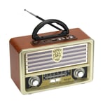 Retro radio kannettava puinen langaton bluetooth high fidelity kaiutin stereo am fm radio vastaanotin soitin usb tf kortti aux mp3