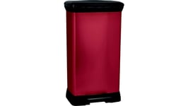 Poubelle cuisine 50L DECOBIN coloris rouge