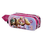 Paw Patrol Mighty-3D Double Pencil Case, Pink, 22 x 9.5 cm