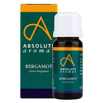 Absolute Aromas Huile Essentielle de Bergamote (citrus bergamia) 10 ml - 100% Pure, Naturelle, Non Diluée, Végétalienne et Sans Cruauté envers les Animaux - A utiliser avec un diffuseur ou dans un mélange d'huiles essentielles pour aromathérapie (10 ml)