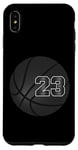 Coque pour iPhone XS Max Ballon de basketball numéro 23 noir pour joueurs et amateurs de sport