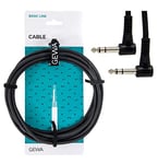 Alpha Audio 190380 Basic Line Câble Patch 0,9 m 6,3 mm Jack coudé stéréo Noir