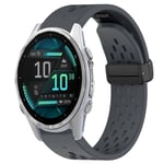 Garmin Fenix 8 AMOLED 43mm Klockarmband i silikon - Mörkgrå