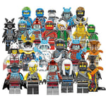 Set med 24 st Ninja Minifigurer Kai Jay Sensei Wu Master Byggklossar Leksaker