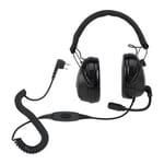 Retevis Casque De Talkie-Walkie Antibruit, Casque Radio 2 Voies, Contrôle du Volume, Écouteur Tactique Radio Bidirectionnel à 2 Broches, Compatible avec Baofeng UV5R RT24 RT27 RT5R RT86 (Lot de 1)