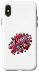 iPhone X/XS The Word Love surrounded By Hearts And Red Roses Case