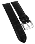 Hugo Boss Bracelet Montre 22mm Cuir Rembourré Croco Optique Noir