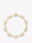 Georg Jensen Half Daisy Enamel Collar Necklace, Gold