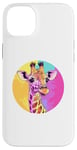 Coque pour iPhone 14 Plus Girafe colorée pour les amoureux des animaux Pop Art