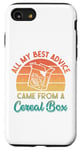 Coque pour iPhone SE (2020) / 7 / 8 All My Best Advice Came from a Cereal Box – Retro Sarcastic