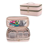 Teamoy Travel Case Compatible with Dyson Supersonic Hair Dryer, Travel Organiser Bag for Hair Dryer and Attachments, Double-Layer Hair Dryer Carrying Case, Misty Rose (Bag Only)