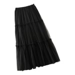 Dress For Woman,Women Spring Summer Elastic High Waist Long Mesh Skirt Womens Gauze Skirt Black,Woman Dress For Valentine Easter