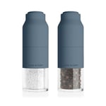 LARS NYSØM Salt and Pepper Grinder Set Stainless Steel with Adjustable Grinder I Bottle Design Spice Mills Set Manual (Stone Blue)