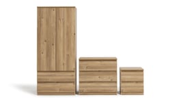 Habitat Jenson 3 Piece 2 Door Wardrobe Set - Oak Effect