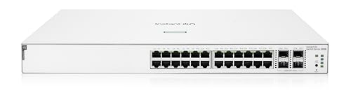 HPE Networking Instant On Switch Series 1930 - Intelligent Managed Layer 2+ Ethernet Switch with 24-Port Gb and PoE | 24x 1G | 4X SFP+ | 24x CL4 PoE 195W | EU Cable (JL683B#ABB)