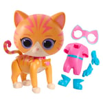 Just Play SuperKitties Figurine Ginny SuperChatons de Disney Junior de 20 cm de Haut, 9 Accessoires, Jeux d’Imitation, Jouets pour Enfants de 3 Ans et Plus, 67016, Multicolore