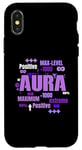 Coque pour iPhone X/XS Graphique violet Max Aura Purple Color