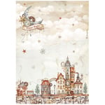 Stamperia Decoupage Papper - Gear up for Christmas Cozy Houses