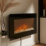 2000W Wall Mounted Electric Fire with Pebbles