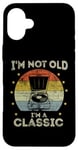 Coque pour iPhone 16 Plus Tourne-disque rétro vintage I'm Not Old I'm Classic Meme Funny