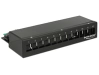 DELOCK – Keystone Desktop Patch Panel 12 Port black (43339)