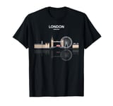 London England United Kingdom UK Bridge Bus Skyline T-Shirt