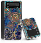 Bcov Galaxy Z Flip 3 5G Case, Gorgeous Colours Circle Mandala Anti-Scratch Soli