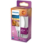 Philips Led E14 Kron 40w Frost Dimbar Warmglow 470lm White