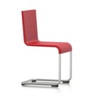 Vitra - .05 Chair, Non Stacking, Bright Red Shell, Stainless Steel Base, Felt Glides for Hard Floor - Ulkona käytettävät ruokailutuolit - Maarten Van Severen - Punainen - Metalli/Vaahto