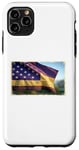 Coque pour iPhone 11 Pro Max Drapeau américain violet et doré patriotique