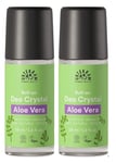 Urtekram Roll-On Deo Crystal Aloe Vera 50ml - Pack Of 2