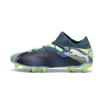 PUMA Mixte Future 7 Match FG/AG Soccer Shoe, Gray Skies White-Fizzy Apple, 48.5 EU