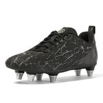 Canterbury Mixte Enfant Speed Team Soft Ground Chaussures de Rugby, Noir Gravity Gris, 32 EU