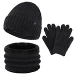 Enfant Garçon Fille Hiver Chapeau Bonnet Echarpe Gants Ensemble 4 5 6 7 8 Ans Polaire Bonnets Pom Casquette Cache Cou Gant Cadeaux pour Filles Garçons