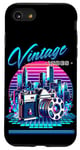 Coque pour iPhone SE (2020) / 7 / 8 Vintage Vibes Appareil photo rétro style années 80 Synthwave