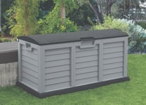 STARPLAST XL PLASTIC GARDEN STORAGE BOX GREY CHEST WATERPROOF SHED