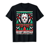 Merry Creepmas Festive Slasher Ugly Christmas T-Shirt