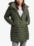 Superdry Faux Fur Hooded Mid Length Puffer Jacket