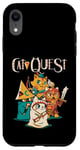 Coque pour iPhone XR Cat Quest RPG Hero Cats Jeu vidéo RPG Gamer Funny Cat