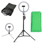 4smarts LoomiPod Selfie Tripod m. LED Ring Light - Green Screen & Oppbevaringsetui