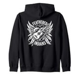 Feathered Indians Guitar Heart - Country Music Love Zip Hoodie