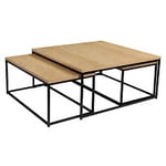 Nordic Furniture Group Natalie satsbord vitpigmenterad ek 90x90/85x44 cm